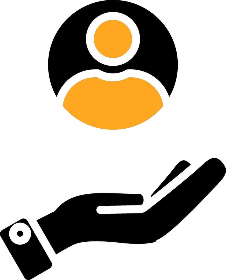 Hand Colorful Icon vector