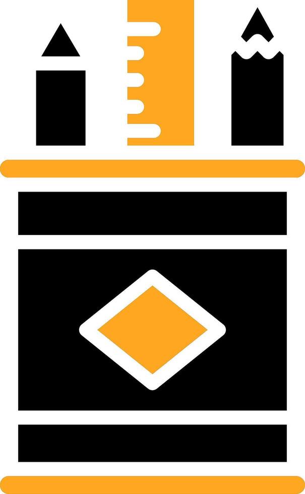 Pencillcase Colorful Icon vector