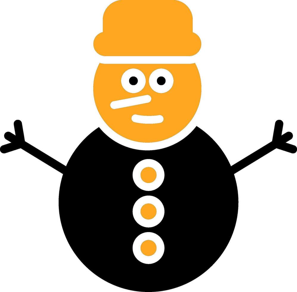 Snowman Colorful Icon vector