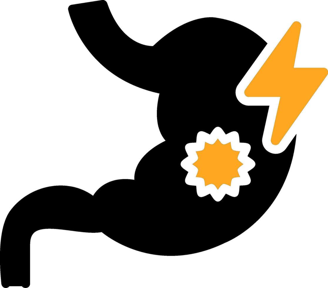 Abdominal pain Colorful Icon vector