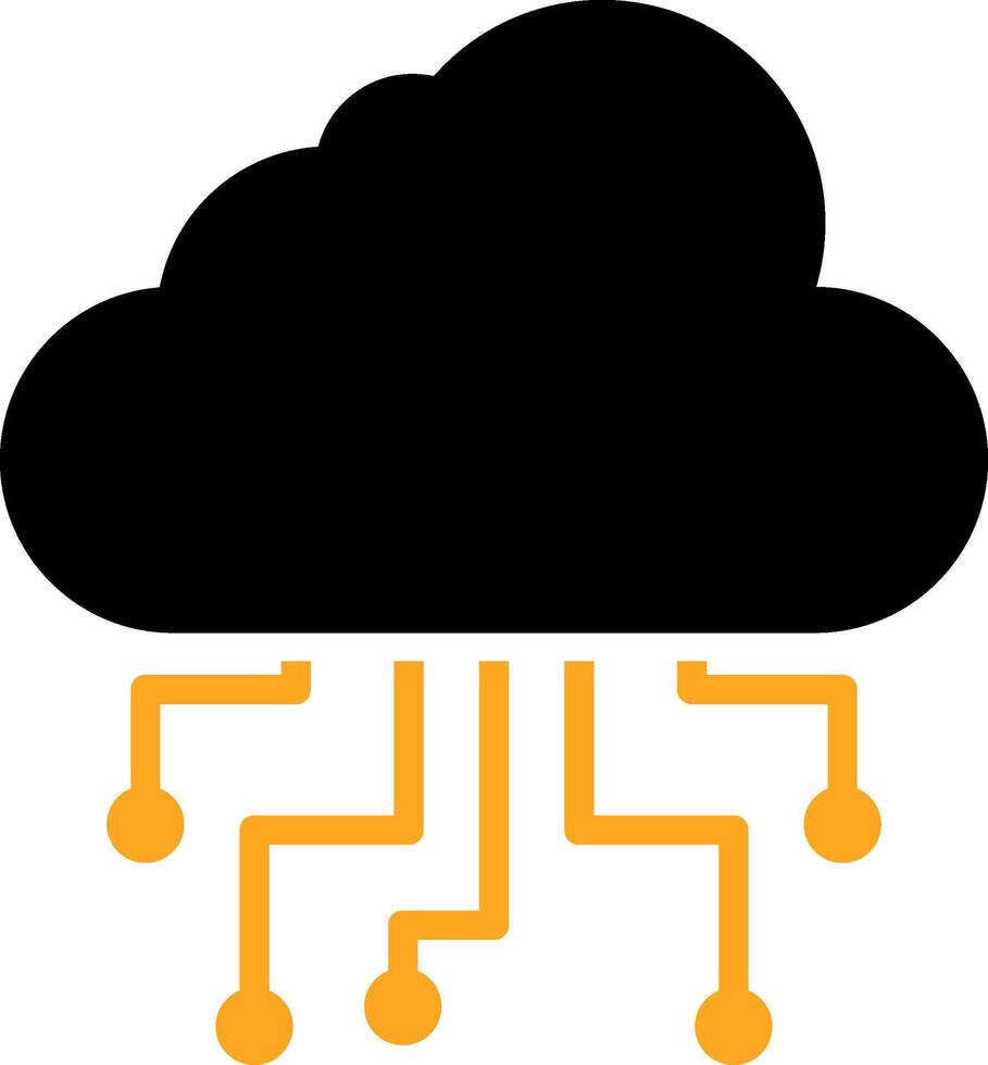 Cloud Computing Colorful Icon vector