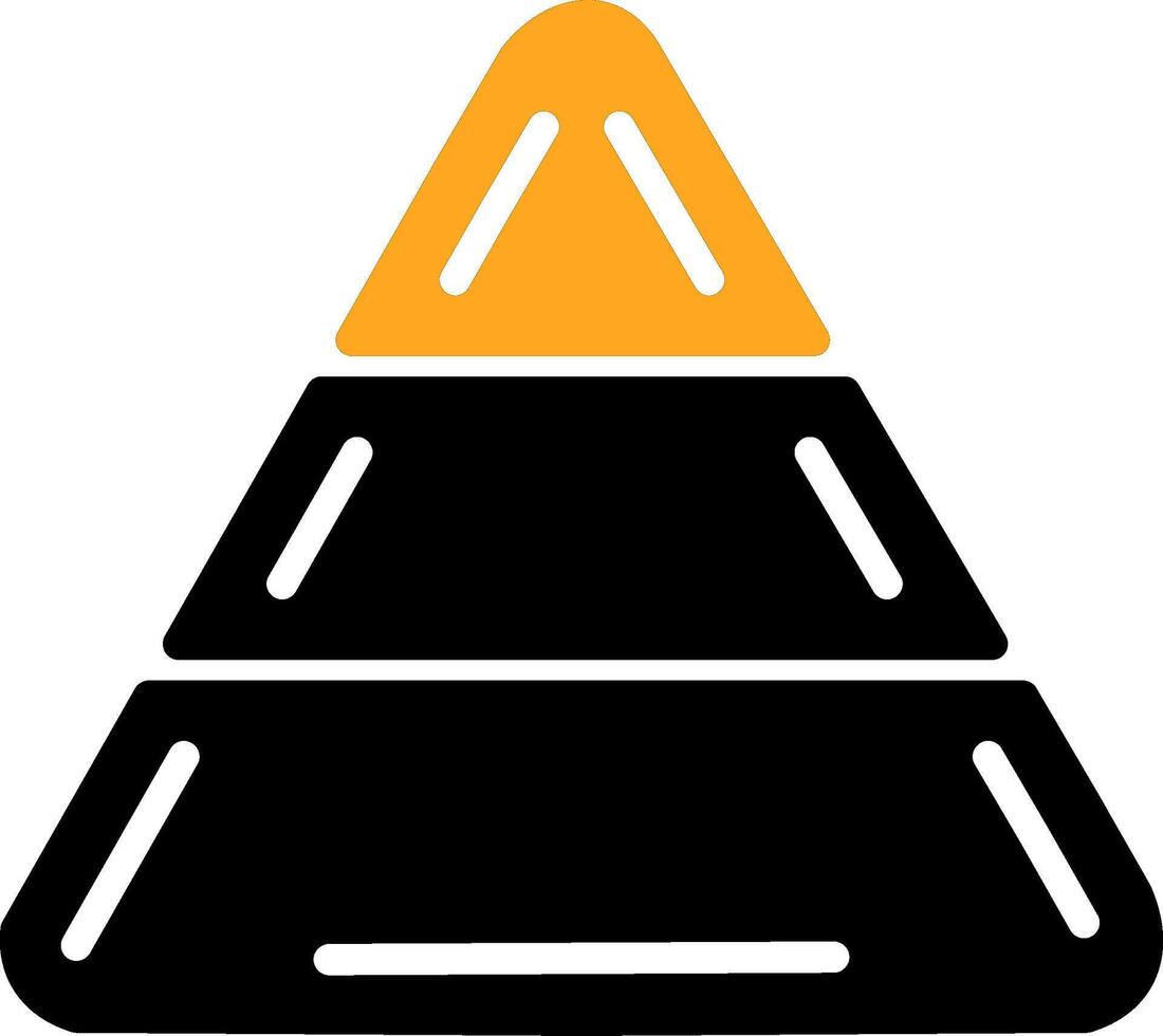 Pyramid Colorful Icon vector