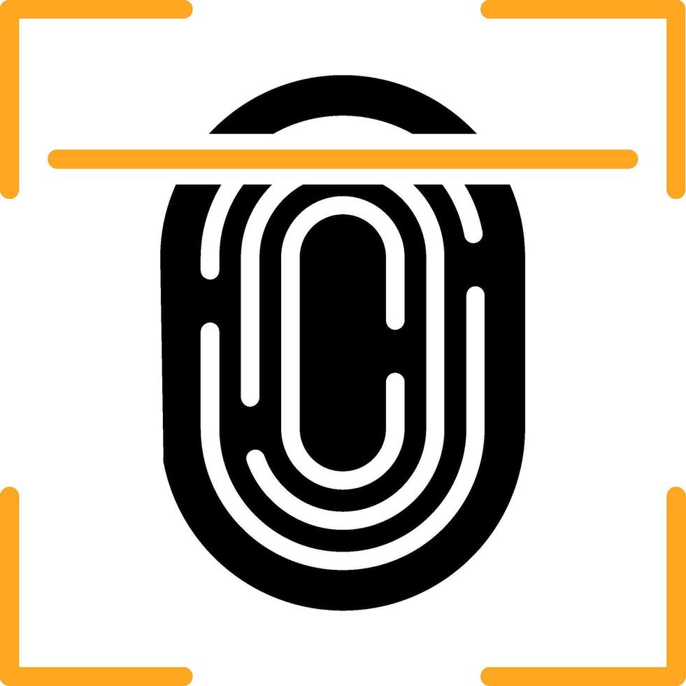 Fingerprint Scan Colorful Icon vector
