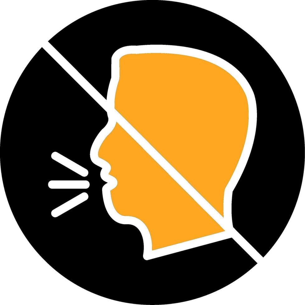 Inability To Speak Colorful Icon vector