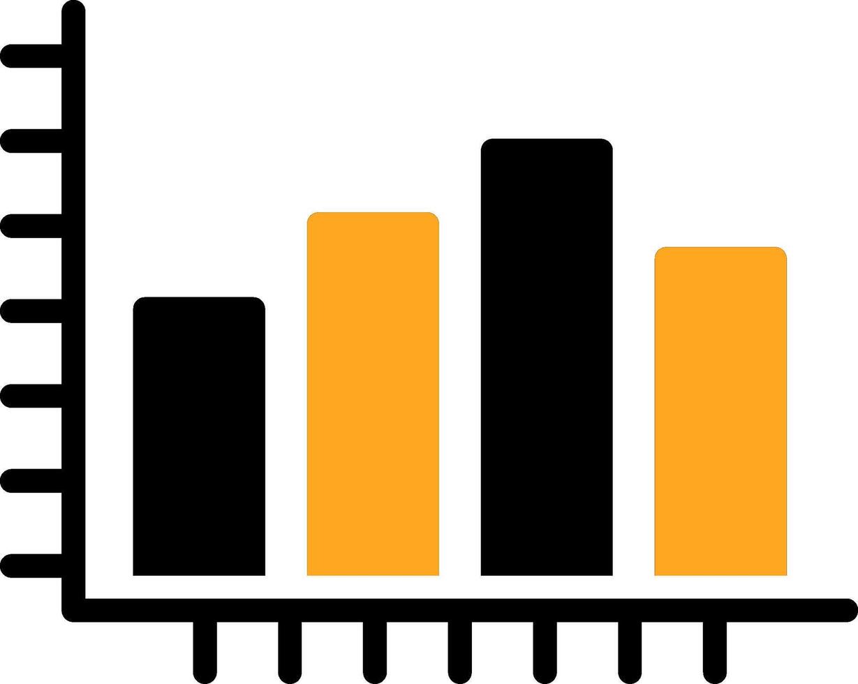 Bar Chart Colorful Icon vector