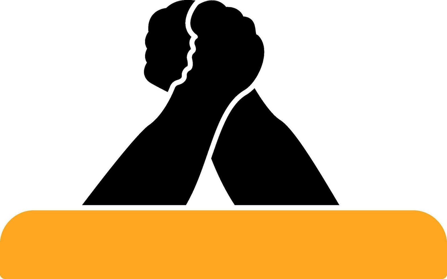 Arm Wrestling Colorful Icon vector