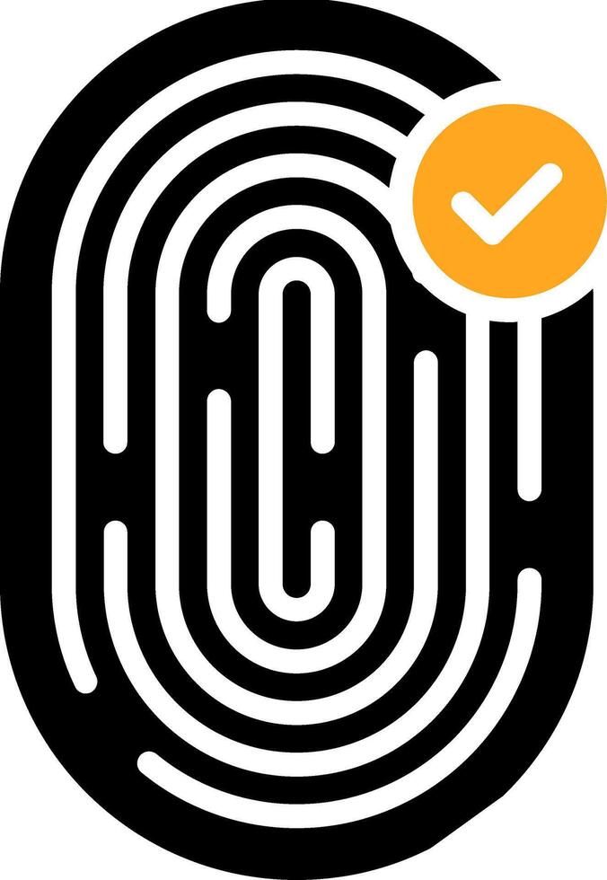 Biometric Identification Colorful Icon vector