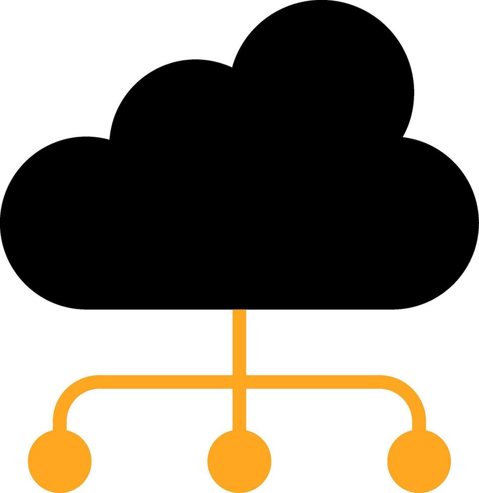 Cloud Computing Colorful Icon vector