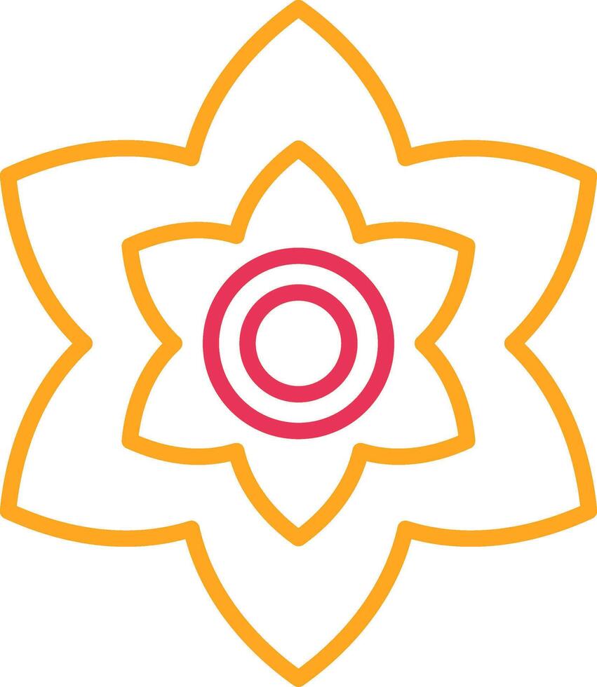 Daffodil Colorful Icon vector