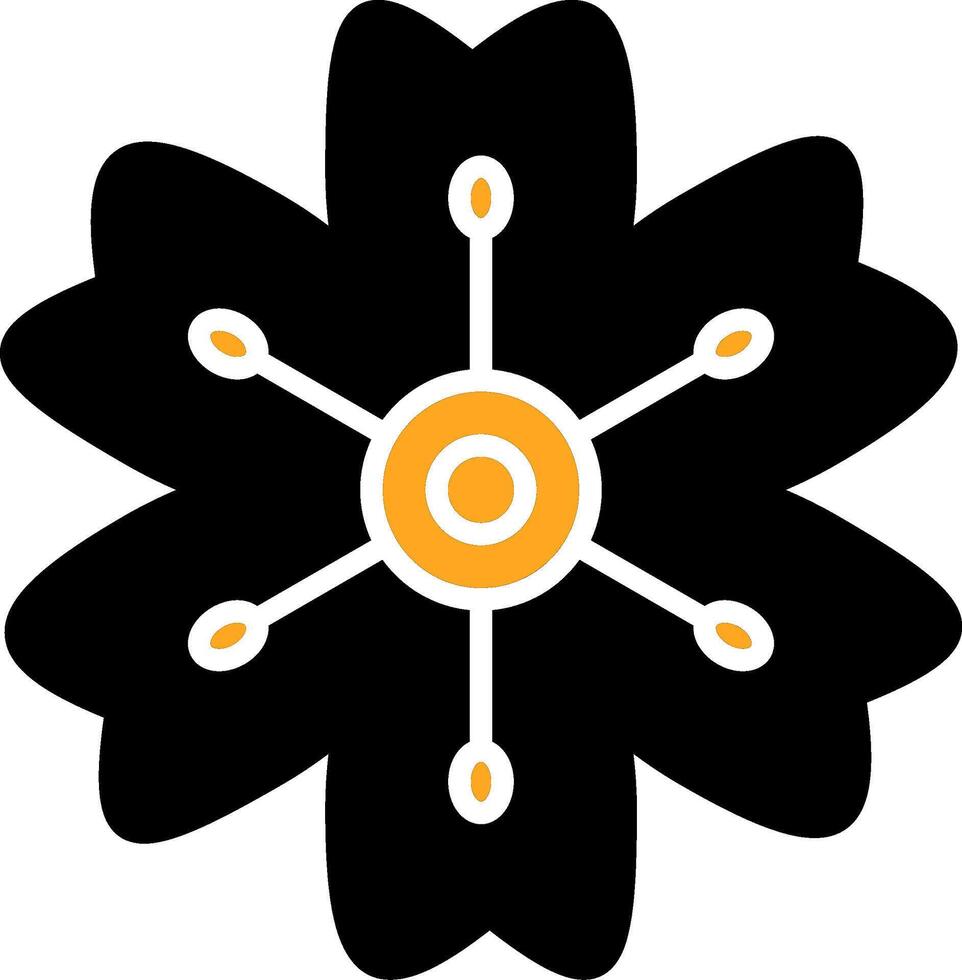 Cherry Blossom Colorful Icon vector