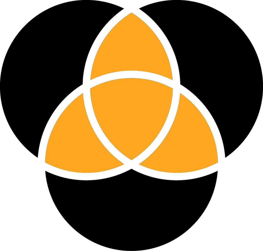 Venn Diagram Colorful Icon vector