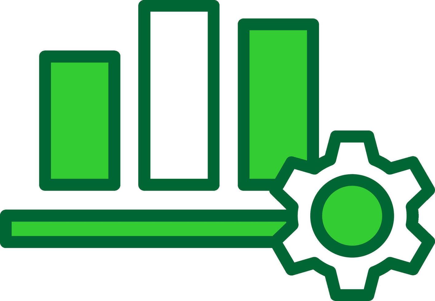 Bar Chart Colorful Icon vector