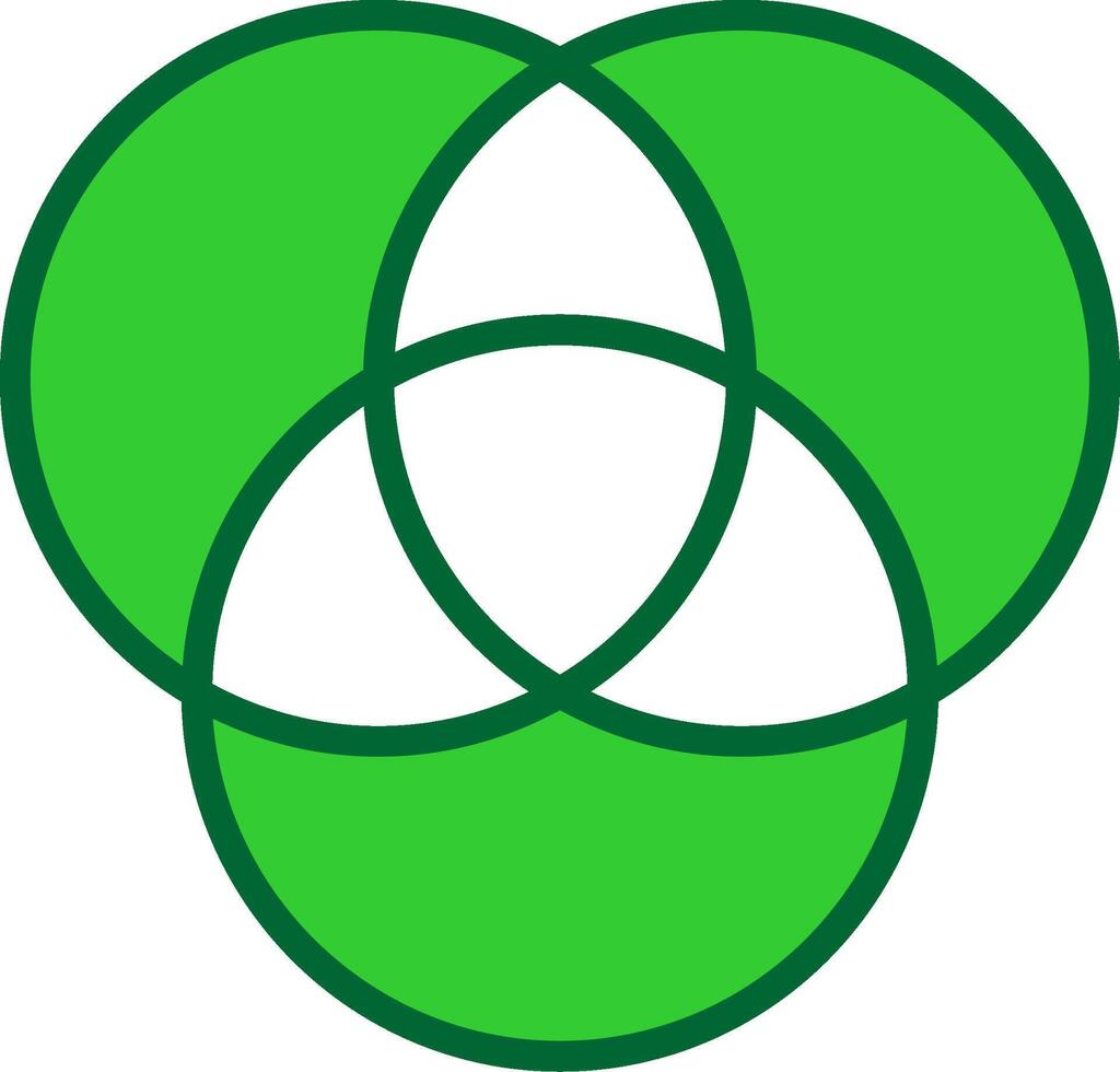 Venn Diagram Colorful Icon vector
