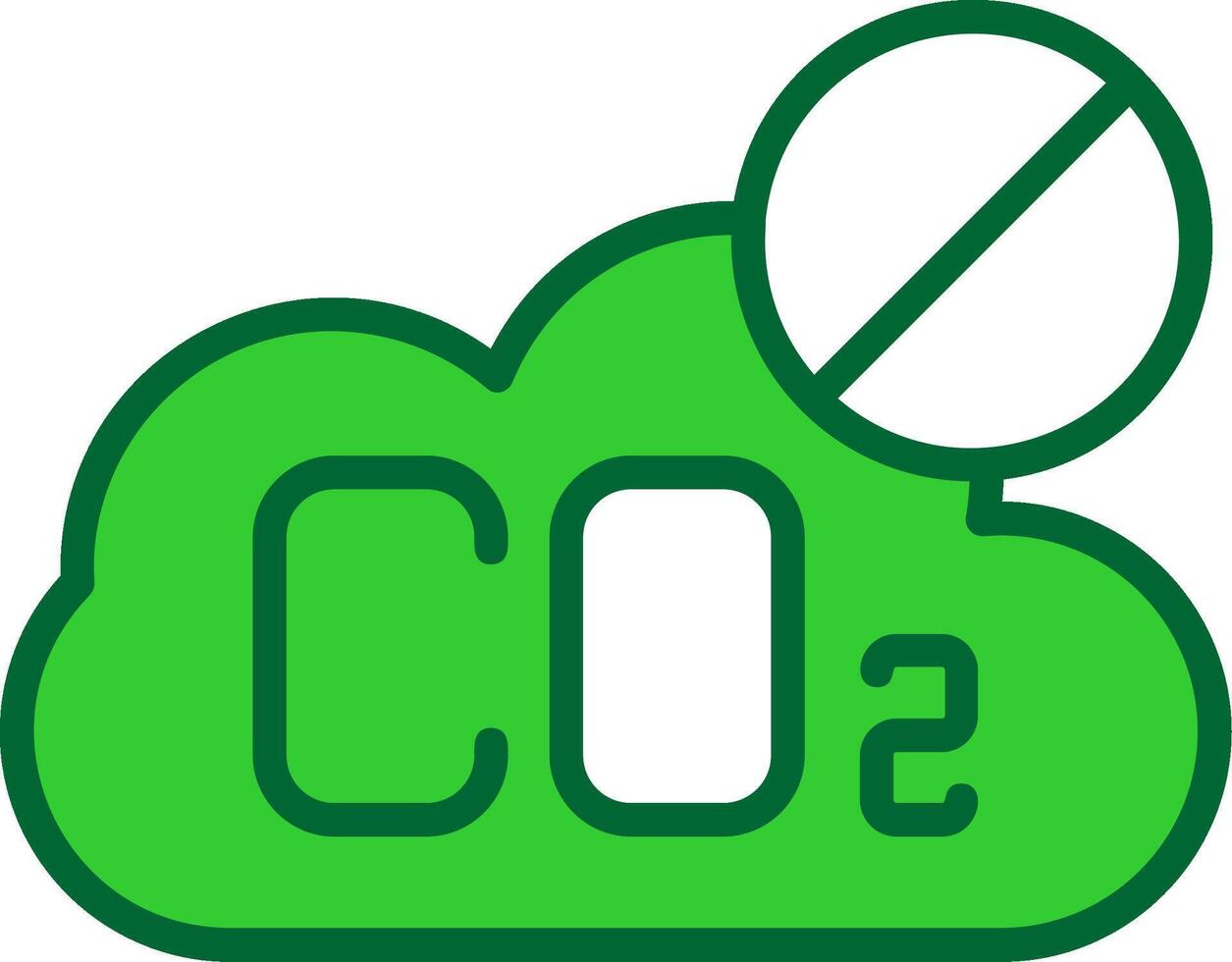 No CO2 Colorful Icon vector