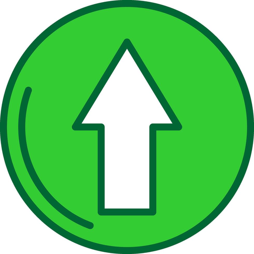 Up Arrow Colorful Icon vector
