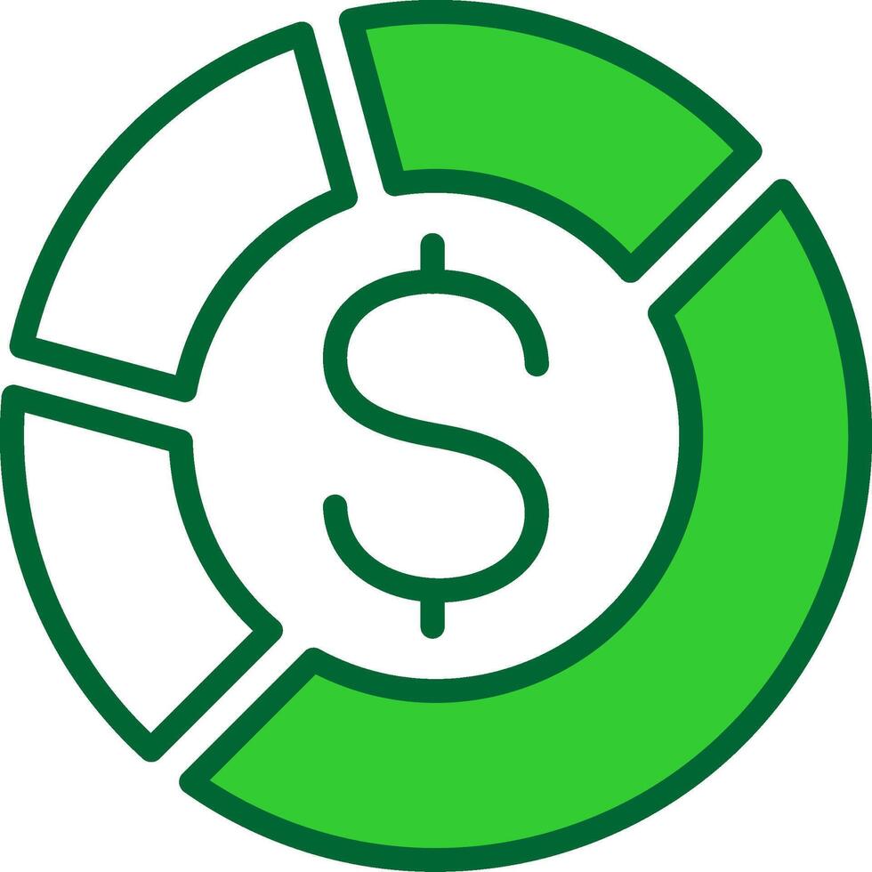 Dollar Colorful Icon vector