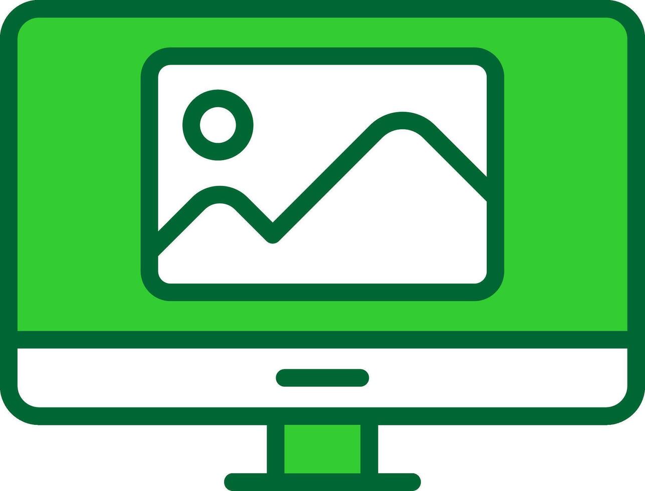 Monitor Colorful Icon vector