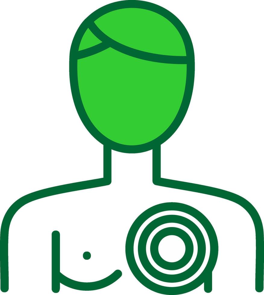 Chest Pain Colorful Icon vector
