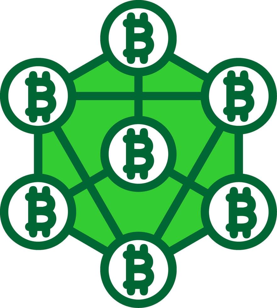 Blockchain Colorful Icon vector