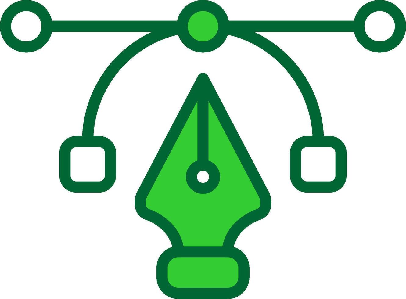 Pen Tool Colorful Icon vector