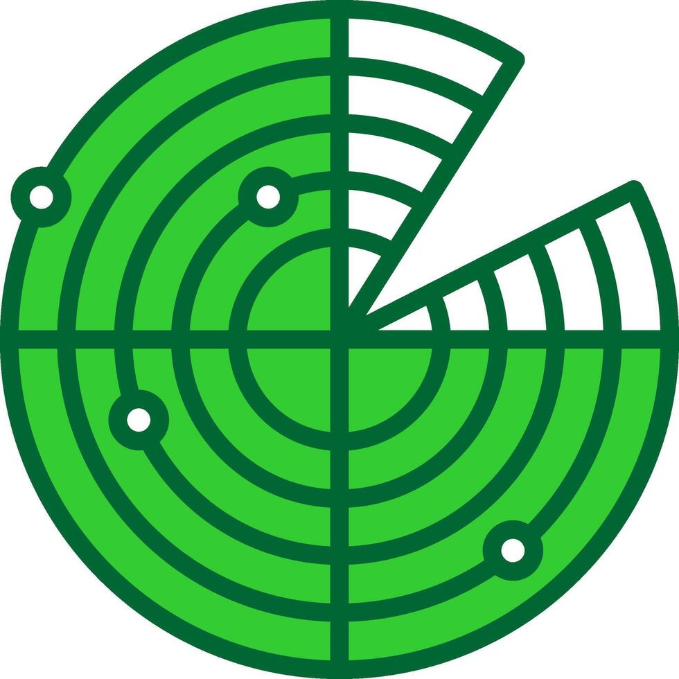 Radar Colorful Icon vector