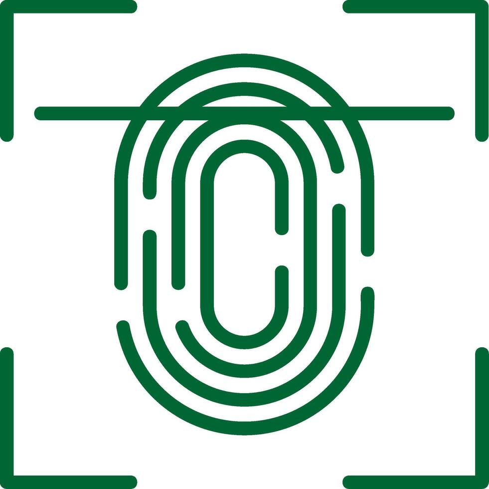 Fingerprint Scan Colorful Icon vector