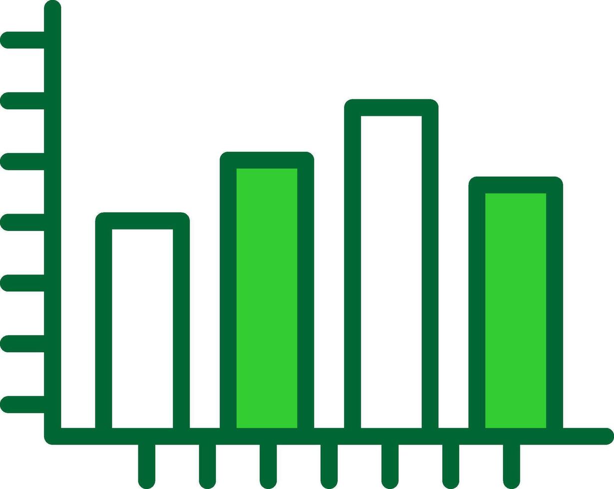 Bar Chart Colorful Icon vector