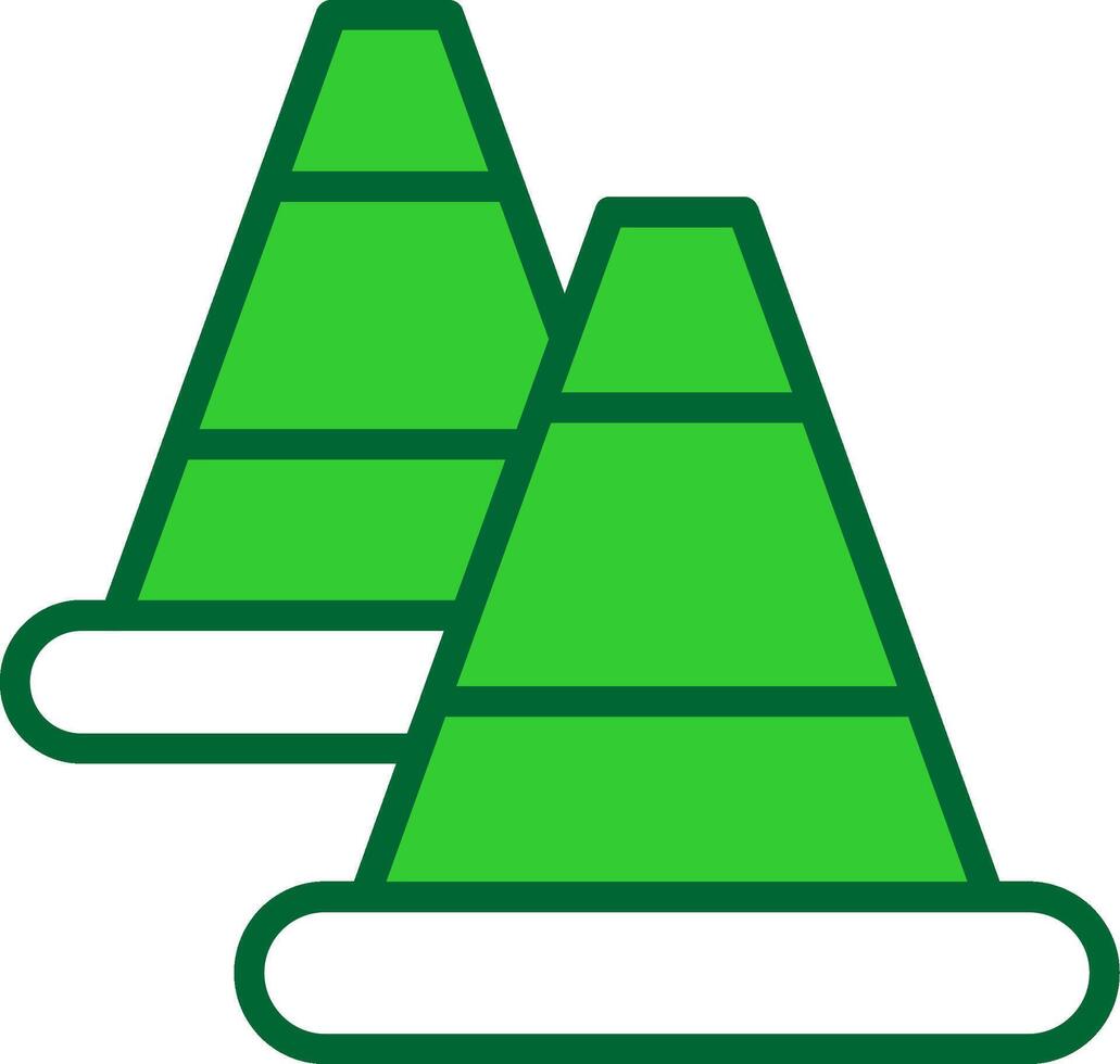 Traffic Cone Colorful Icon vector