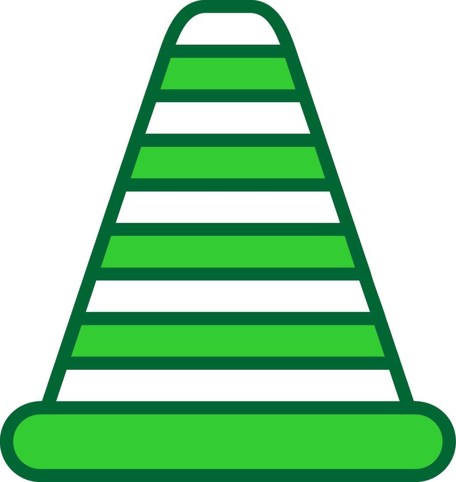Traffic Cone Colorful Icon vector