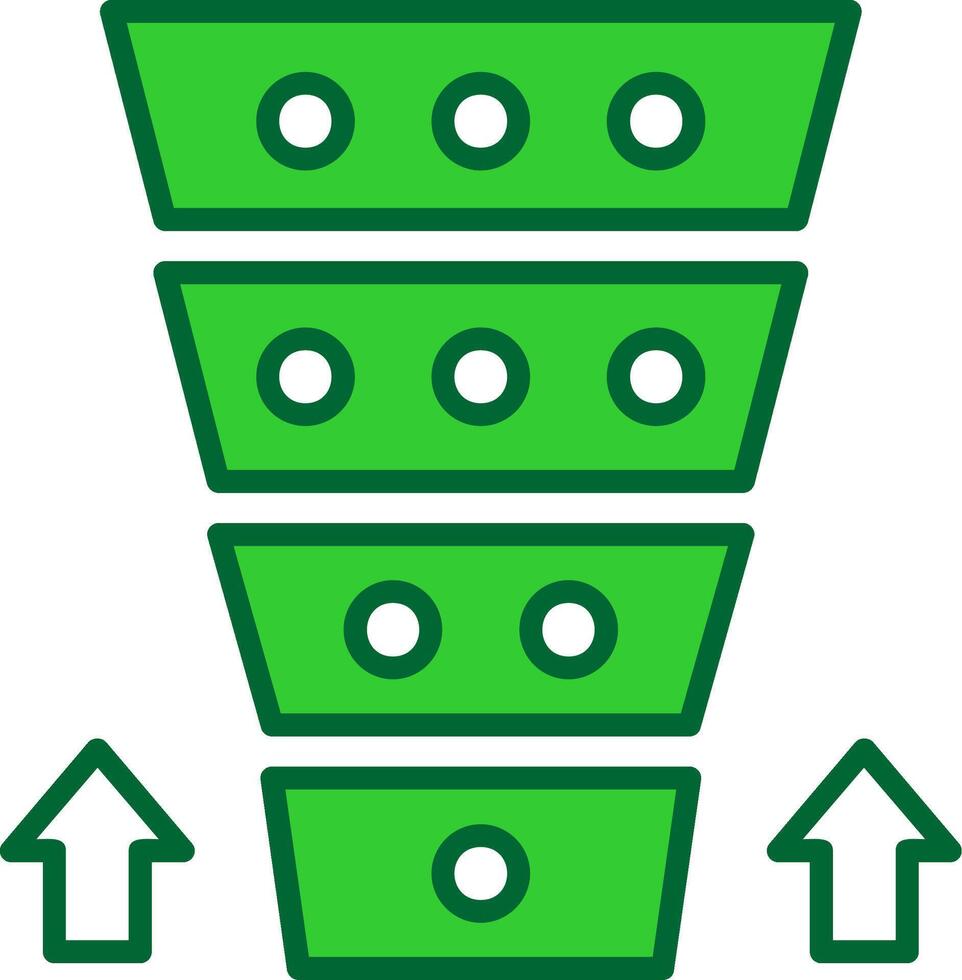 Funnel Chart Colorful Icon vector