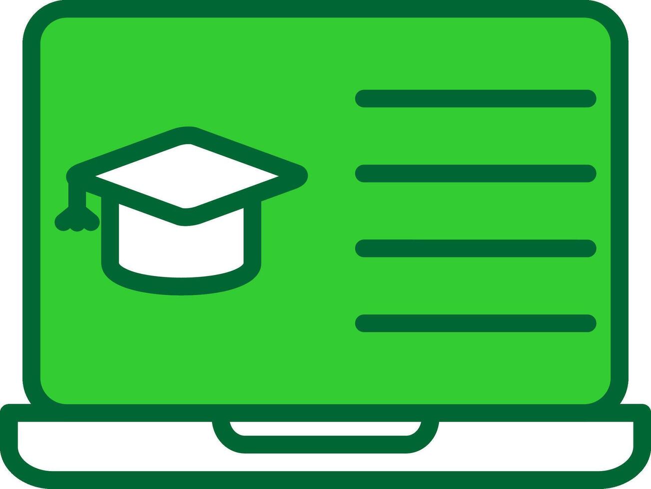 E - Learning Colorful Icon vector
