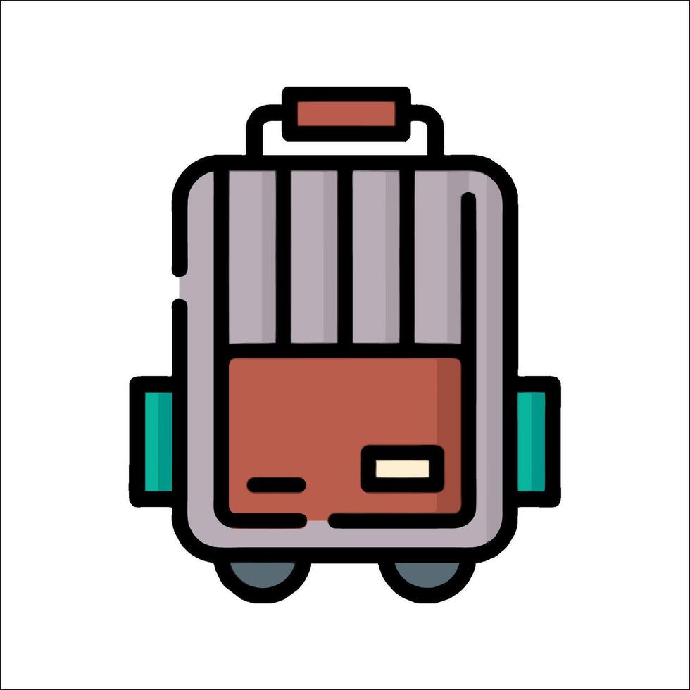A suitcase icon on a white background vector