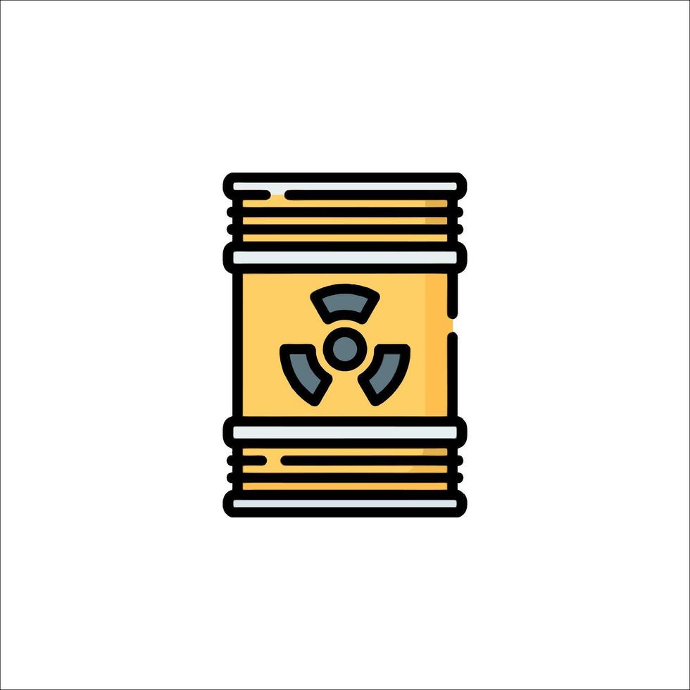 A barrel with radioactive symbol on it vector