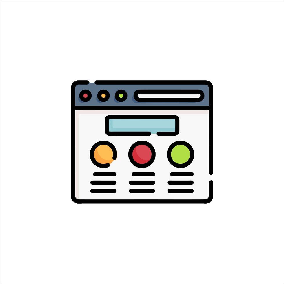 Web page icon illustration vector