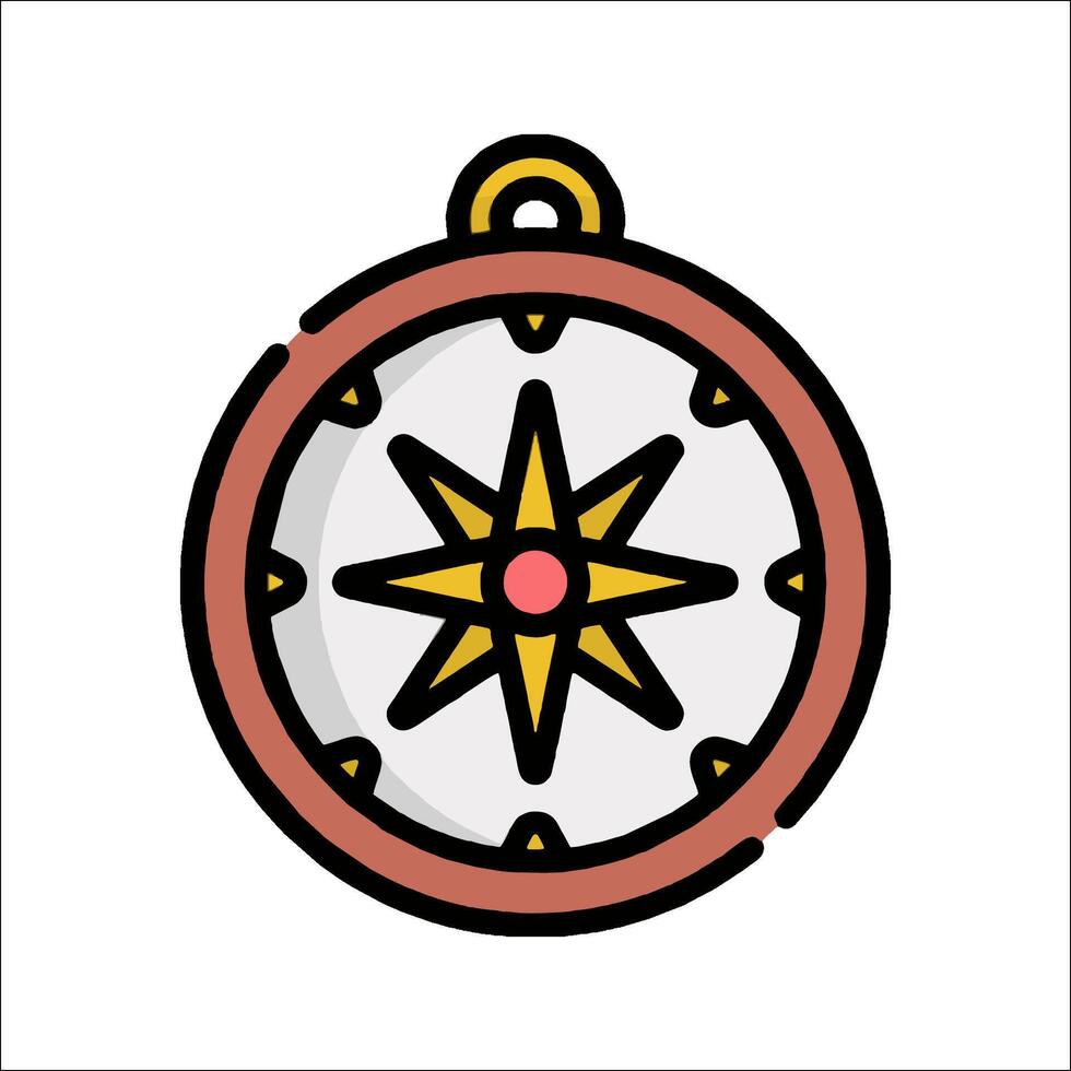 A compass icon on a white background vector