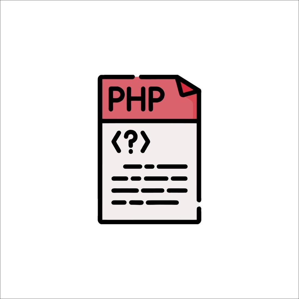Php file icon illustration vector