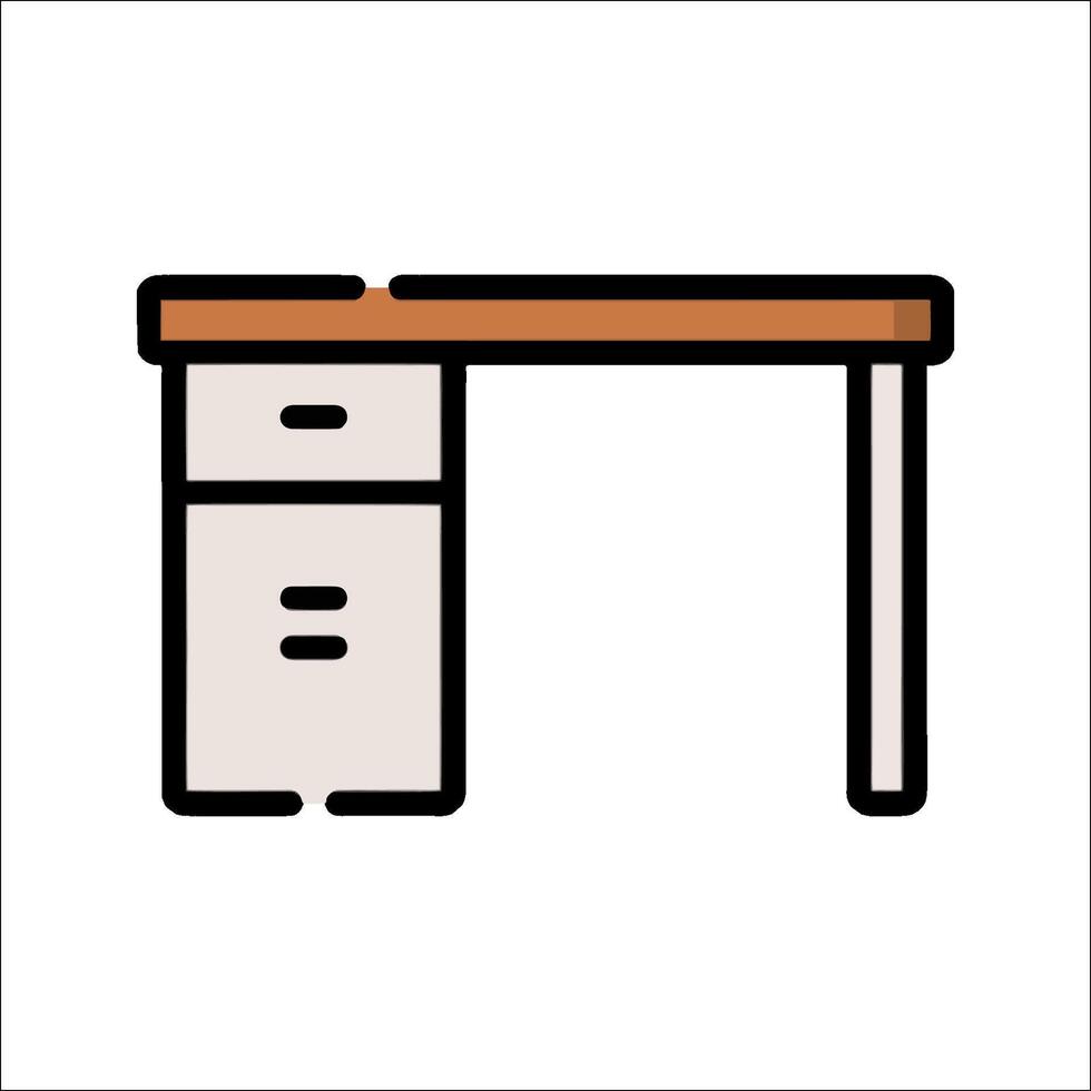 Desk icon illustration vector