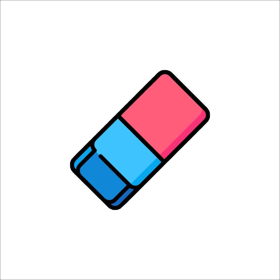 A blue and pink ice cream stick icon vector