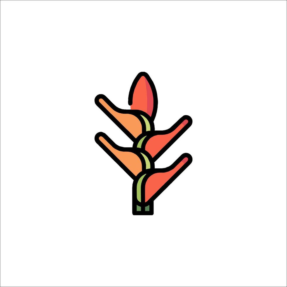A colorful plant icon on a white background vector