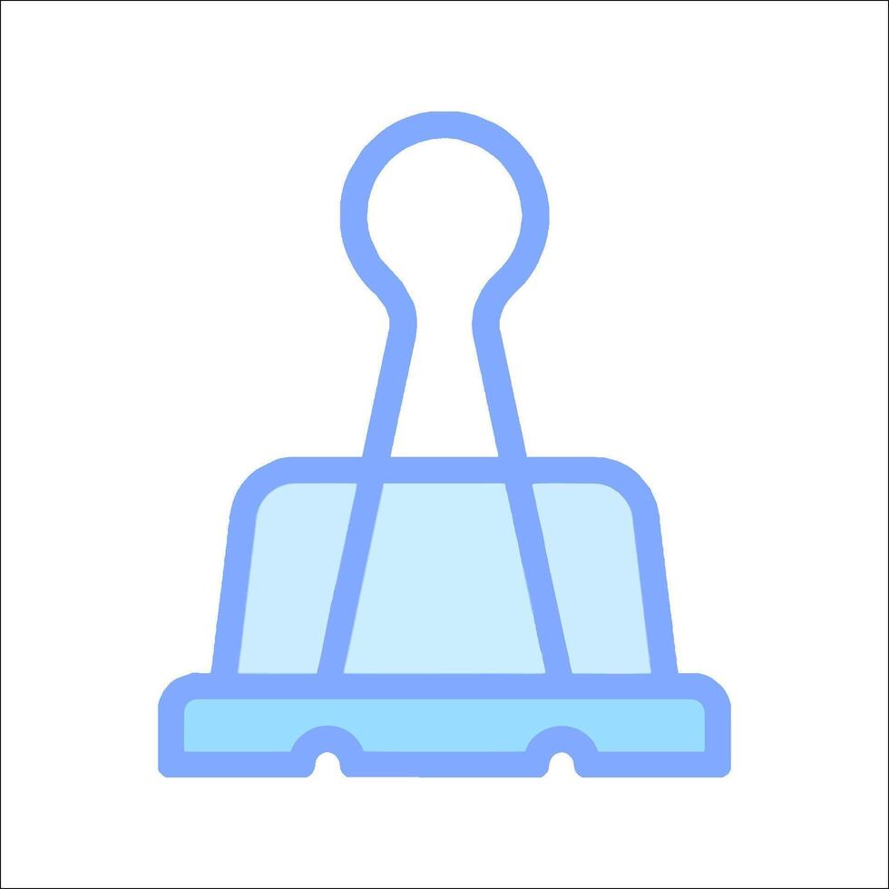 A blue icon of a stapler vector