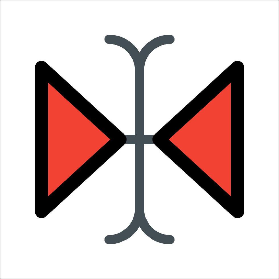 A red and black arrow pointing to the left vector