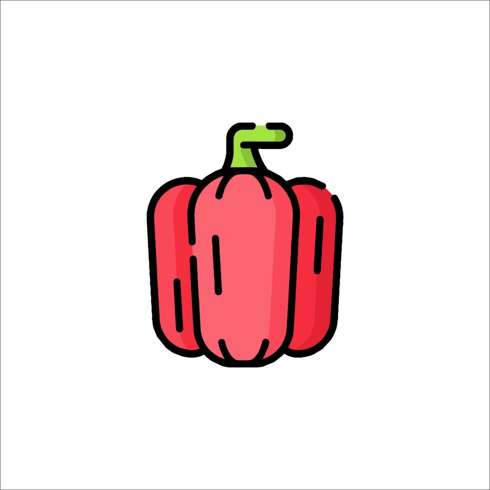 Red pepper icon illustration vector