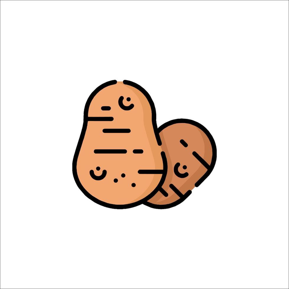 Potato icon illustration vector