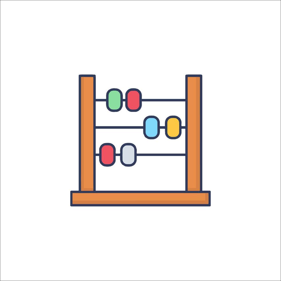 Abacus icon illustration isolated on white background vector