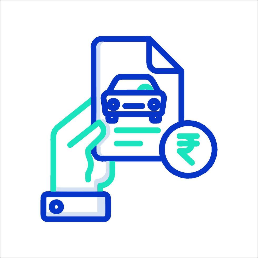 Car loan interest rate comparison vector