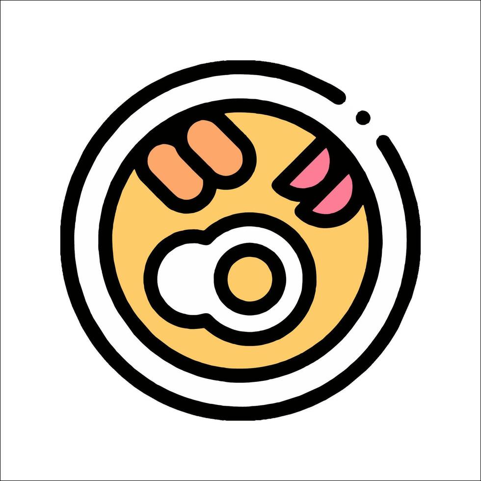 A logo for a restaurant with a plate of food vector