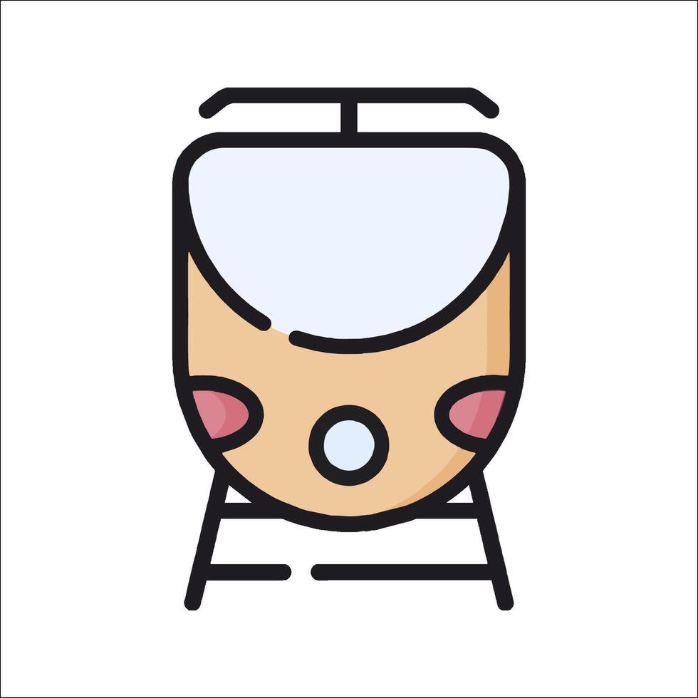 A train icon on a white background vector