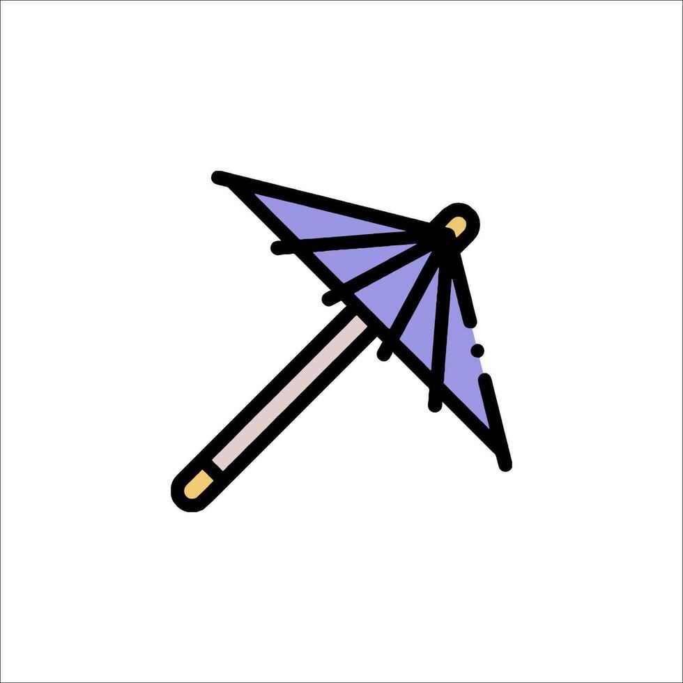 A purple umbrella icon on a white background vector