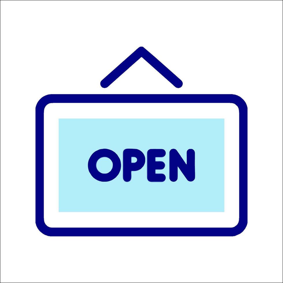 Open sign icon illustration vector