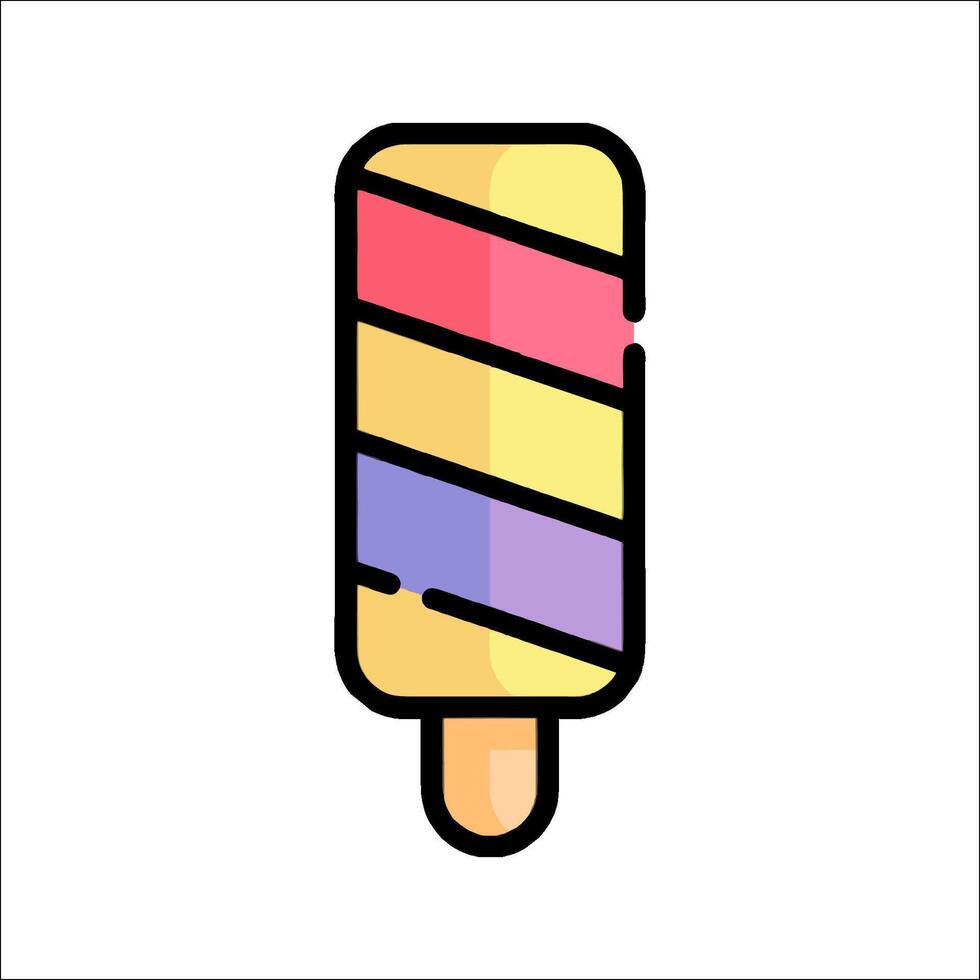 Ice cream icon in flat style isolated on white background vector